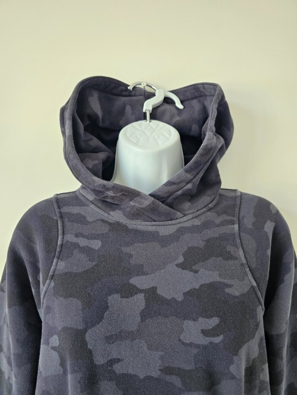 LULULEMON H3DC Black Camo Cotton Fleece Breathable Loungeful Hoodie Size 4 - Picture 3 of 9